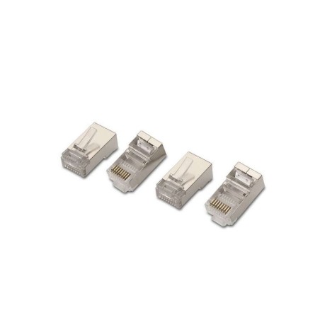 Aisens Confezione da 10 connettori RJ45 FTP a 8 fili Cat.5e AWG24 - Colore Argento