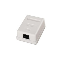 Aisens Roseta de Superficie RJ45 Cat.6 UTP 1 Toma - Color Blanco