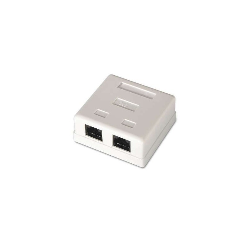 Aisens Rosetta di superficie RJ45 Cat.6 UTP 2 prese - Colore bianco Aisens Rosetta di superficie RJ45 Cat.6 UTP 2 prese - Colore bianco