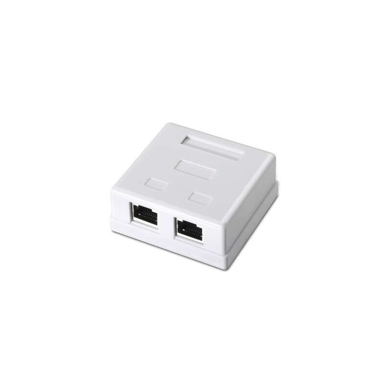 Aisens Roseta de Superficie RJ45 Cat.6 FTP 2 Tomas - Color Blanco Aisens Roseta de Superficie RJ45 Cat.6 FTP 2 Tomas - Color Blanco