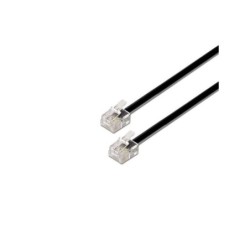 Aisens Cable de Telefono 6P4C - M-M - 2.0m - Color Negro