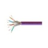 Cavo di rete Aisens RJ45 Cat.7 S/FTP PIMF rigido AWG23 con CPR - Bobina in rame al 100% da 305 m per installazione - Colore viol