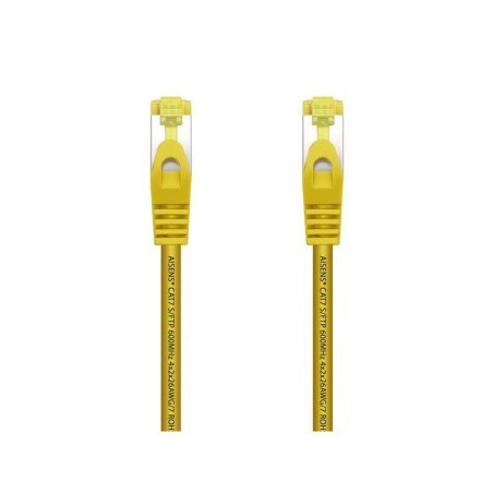 Aisens Cable de Red Latiguillo RJ45 LSZH Cat.7 600 MHz S/FTP PIMF AWG26 - 25cm - Color Amarillo