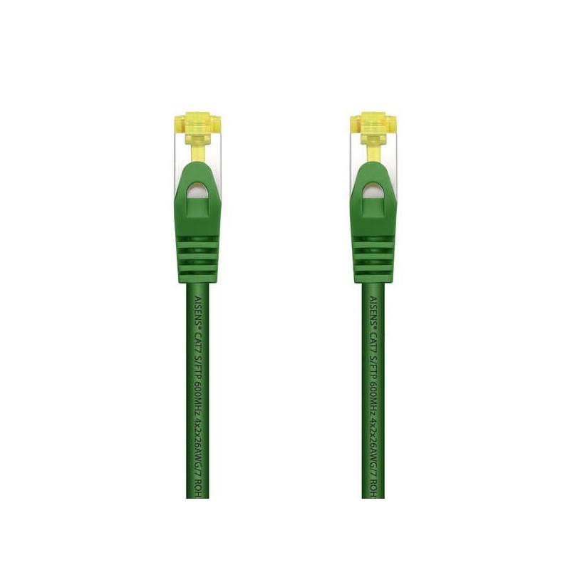 Aisens Cavo di Rete Patch Cord RJ45 LSZH Cat.7 600 MHz S/FTP PIMF AWG26 - 25cm - Colore Verde Aisens Cavo di Rete Patch Cord RJ45 LSZH Cat.7 600 MHz S/FTP PIMF AWG26 - 25cm - Colore Verde