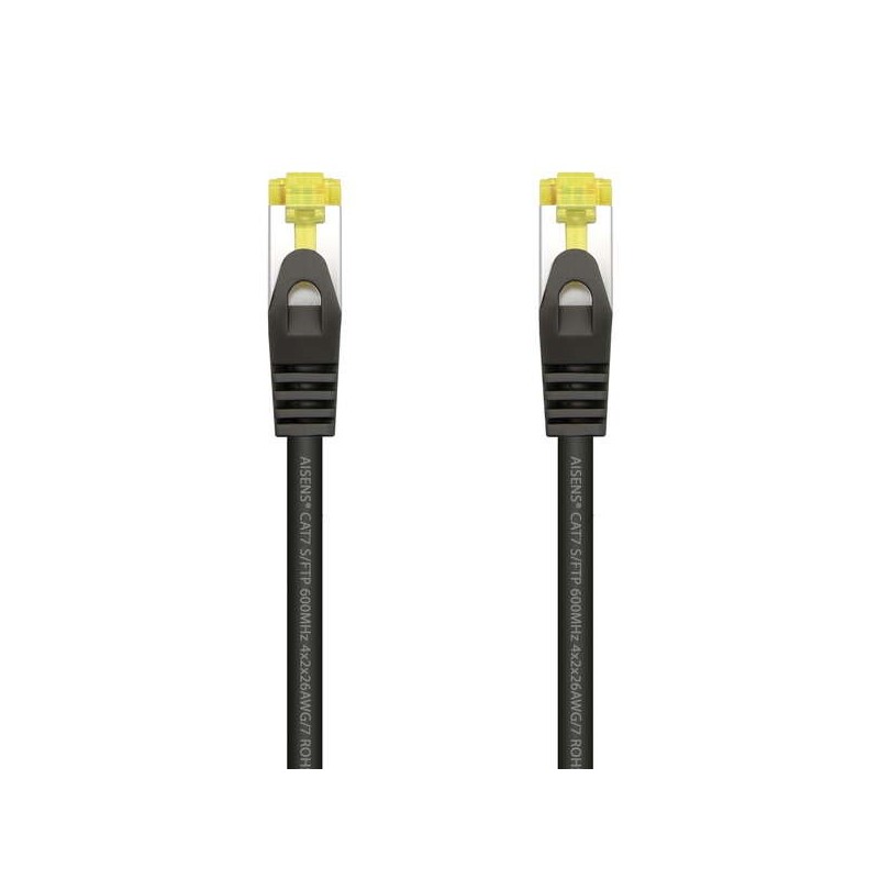 Cavo di rete Aisens Cavo patch RJ45 LSZH Cat.7 600 MHz S/FTP PIMF AWG26 - 1,0 M - Colore nero Cavo di rete Aisens Cavo patch RJ45 LSZH Cat.7 600 MHz S/FTP PIMF AWG26 - 1,0 M - Colore nero