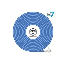 Cavo di rete Aisens RJ45 LSZH CPR Dca CAT.7 600 MHZ S/FTP AWG23 - 100M - Colore blu