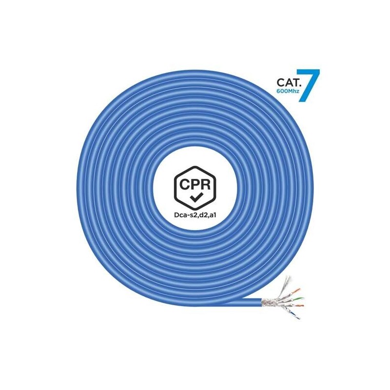 Cavo di rete Aisens RJ45 LSZH CPR Dca CAT.7 600 MHZ S/FTP AWG23 - 500M - Colore blu Cavo di rete Aisens RJ45 LSZH CPR Dca CAT.7 600 MHZ S/FTP AWG23 - 500M - Colore blu
