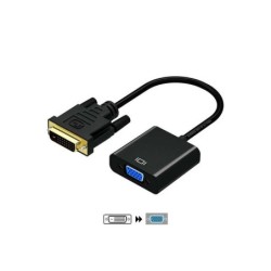 Aisens Conversor DVI-D a VGA - 24+1/M-HDB15/H - 10cm - Color Negro