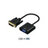 Aisens Conversor DVI-D a VGA - 24+1/M-HDB15/H - 10cm - Color Negro