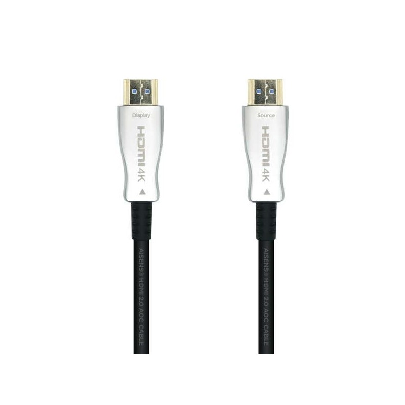 Cavo HDMI Aisens V2.0 AOC (cavo ottico attivo) Premium ad alta velocità/ HEC 4K@60HZ 18 GBPS - A/MA/M - 50 m - Colore nero Cavo HDMI Aisens V2.0 AOC (cavo ottico attivo) Premium ad alta velocità/ HEC 4K@60HZ 18 GBPS - A/MA/M - 50 m - Colore nero