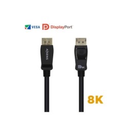 Cavo Displayport certificato Aisens V1.4 8K@60hz - DP/M-DP/M - 2,0 m - Colore nero
