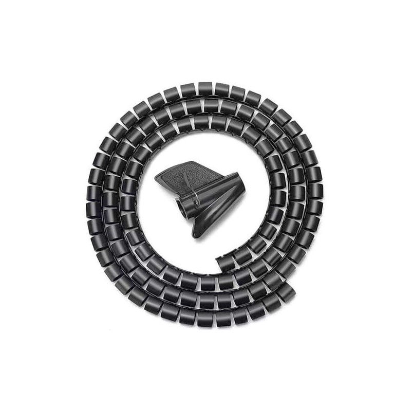 Organizzatore per cavi a spirale Aisens 25 mm - 1,0 m - Nero Organizzatore per cavi a spirale Aisens 25 mm - 1,0 m - Nero