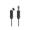 Aisens Cable HDMI V2.1 AOC con Armadura Ultra Alta Velocidad / HEC 8K@60HZ 4K@120HZ 4:4:4 48GBPS - A/M-A/M - 30M - Color Negro
