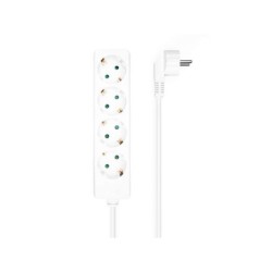 Aisens Regleta Multiple de 4 Tomas sin Interruptor con Cable 3×1.5mm2 - 1.4m - Color Blanco