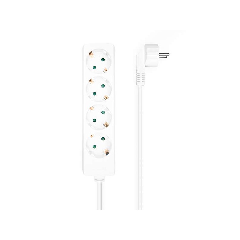 Aisens Multipresa Multipresa a 4 Uscite senza Interruttore con Cavo 3×1,5mm2 - 1,4m - Colore Bianco Aisens Multipresa Multipresa a 4 Uscite senza Interruttore con Cavo 3×1,5mm2 - 1,4m - Colore Bianco