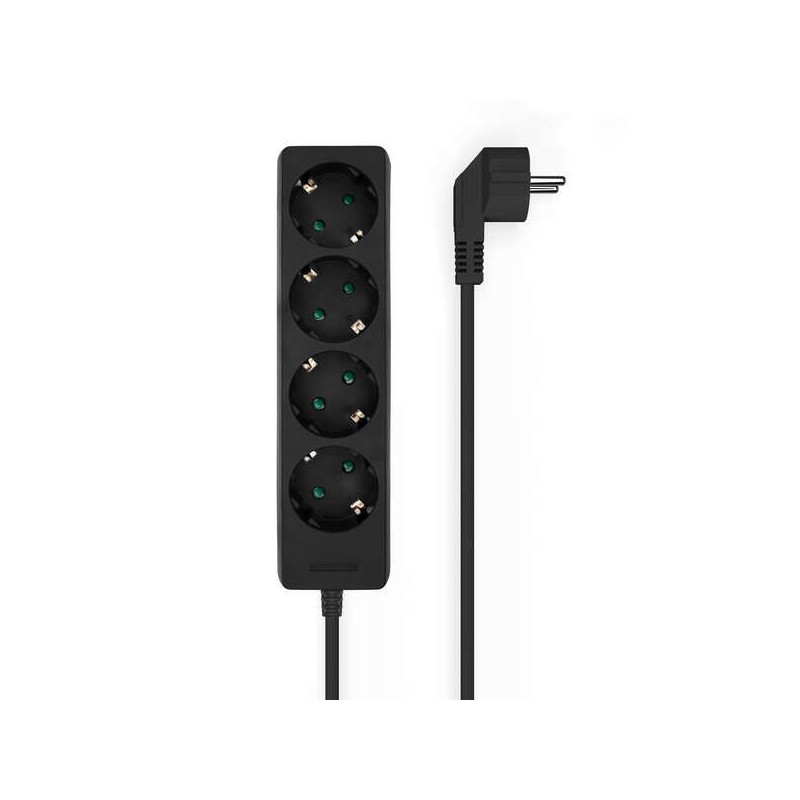 Aisens Multipresa Multipresa a 4 Uscite senza Interruttore con Cavo 3×1,5mm2 - 1,4m - Colore Nero Aisens Multipresa Multipresa a 4 Uscite senza Interruttore con Cavo 3×1,5mm2 - 1,4m - Colore Nero