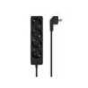 Aisens Multipresa Multipresa a 4 Uscite senza Interruttore con Cavo 3×1,5mm2 - 1,4m - Colore Nero