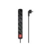 Aisens Multipresa Multipresa a 6 Uscite con Interruttore con Cavo 3×1,5mm2 - 1,4m - Colore Nero
