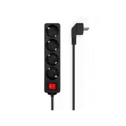 Base Multipla Aisens 4 Prese con Interruttore con Cavo 3×1,5mm2 - 1,4m - Colore Nero