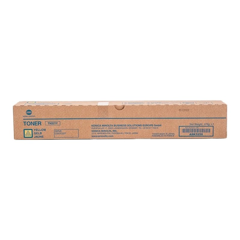 Cartuccia toner giallo originale Konica Minolta TN221 - TN221Y/A8K3250