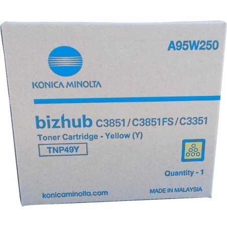 Cartuccia toner giallo originale Konica Minolta TNP49 - TNP49Y/A95W250