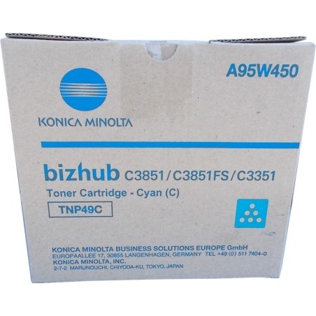 Cartuccia toner originale ciano Konica Minolta TNP49 - TNP49C/A95W450