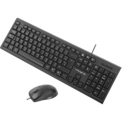 Tacens Pack Tastiera USB + Mouse ergonomico 1200 dpi 3 pulsanti - Cavo 1,30 m