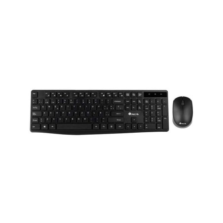 NGS Allure Pack Tastiera multimediale USB wireless + mouse 1200 dpi 3 pulsanti - Uso ambidestro - Colore nero