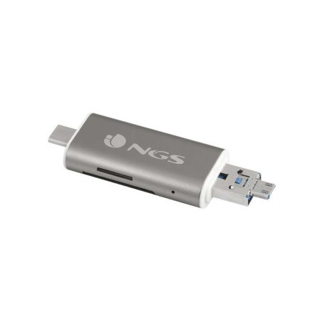 NGS 5 en 1 Mini Lector de Tarjetas USB-C - Micro USB y USB 2.0 - MicroSD y SD