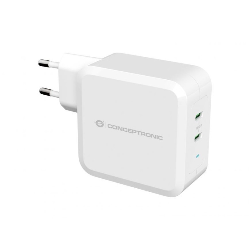 Caricabatterie PD universale a ricarica rapida Conceptronic Althea 2xUSB-C GaN 100W Caricabatterie PD universale a ricarica rapida Conceptronic Althea 2xUSB-C GaN 100W