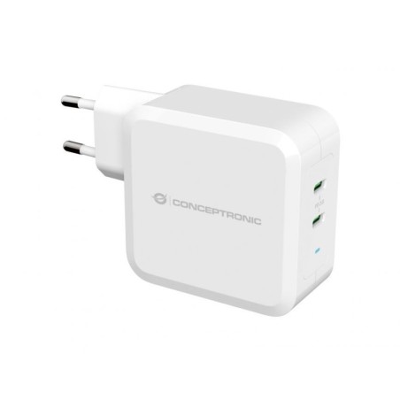 Caricabatterie PD universale a ricarica rapida Conceptronic Althea 2xUSB-C GaN 100W