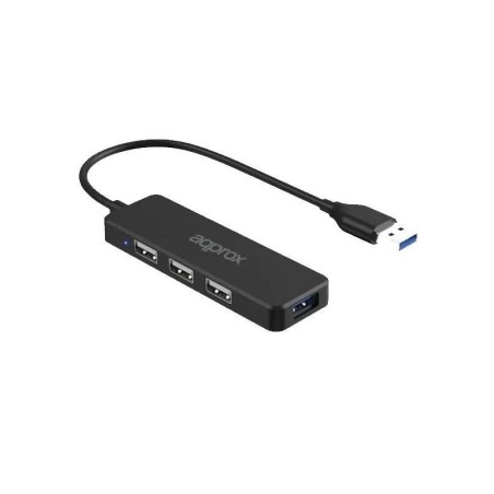 Approx Hub USB 3.0 con 3 Puertos USB 2.0 y 1 Puerto USB 3.0 - Velocidad hasta 5 Gbps - Cable de 15cm