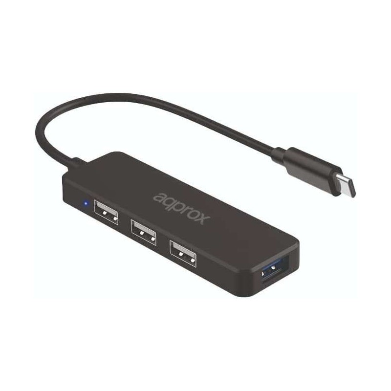 Approx Hub USB-C con 3x USB 2.0 y 1x USB 3.0 - Velocidad hasta 5 Gbit/s Approx Hub USB-C con 3x USB 2.0 y 1x USB 3.0 - Velocidad hasta 5 Gbit/s