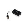 Approx Hub USB 2.0 3 Puertos USB + Lector de Tarjetas