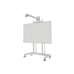 Approx Soporte Movil para Pizarra Interactiva de 80"-120" y Proyector - Ruedas con Freno y Patas Fijas - Peso Max.100kg