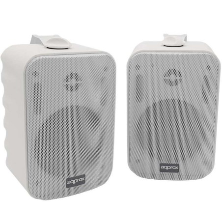 Altoparlanti amplificati da circa 30 W - Griglia in metallo - 2 RCA, 1 linea - Include staffa da parete