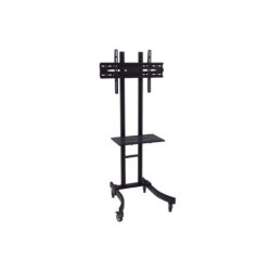 Approx Soporte de Suelo con Ruedas para TV 30"-55" - Bloqueo de Ruedas - Bandeja Multiusos - Peso Max 40Kg - VESA 600X400mm