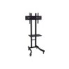 Approx Soporte de Suelo con Ruedas para TV 30"-55" - Bloqueo de Ruedas - Bandeja Multiusos - Peso Max 40Kg - VESA 600X400mm