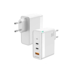 Aisens Cargador GAN 100W - 2xUSB-C PD3.0 QC4.0 QC5.0 - 1xUSB-A QC3.0 - Color Blanco