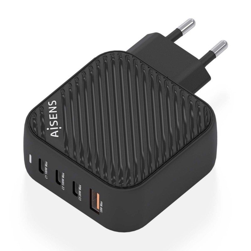 Caricabatterie Aisens GAN 100W - 3xUSB-C PD3.0 QC4.0 - 1xUSB-A QC3.0 Caricabatterie Aisens GAN 100W - 3xUSB-C PD3.0 QC4.0 - 1xUSB-A QC3.0