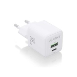 Caricabatterie Aisens Gan 20W - 1xUSB-C PD3.0 QC4.0 - 1xUSB-A QC3.0 - Bianco