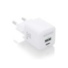 Aisens Cargador Gan 20W - 1xUSB-C PD3.0 QC4.0 - 1xUSB-A QC3.0 - Color Blanco
