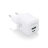 Aisens Cargador Gan 25W - 1xUSB-C PD3.0 QC4.0 - 1xUSB-A QC3.0 - Color Blanco