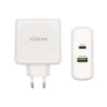 Caricabatterie per smartphone Aisens 48W 1x USB-C PD3.0 30W, 1x USB-A QC3.0 18W