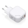 Aisens Cargador GAN 65W - 2xUSB-C PD3.0 QC4.0 - 1xUSB-A QC3.0