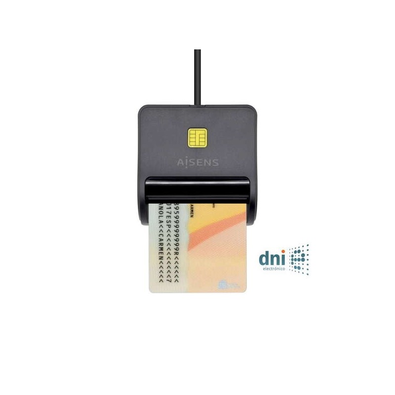 Lettore di smart card Aisens DNI - Colore nero Lettore di smart card Aisens DNI - Colore nero