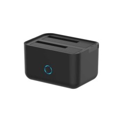 Aisens Dual Bay Docking Station ASDS-D01B SATA 2.5/3.5 a USB 3.0/3.1 Gen1 - Clone - Nero