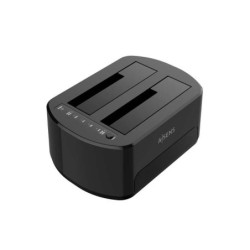 Aisens Dual Bay Docking Station ASDS-D03B SATA 2.5/3.5 a USB 3.0/3.1 Gen1 - Clone - Bianco