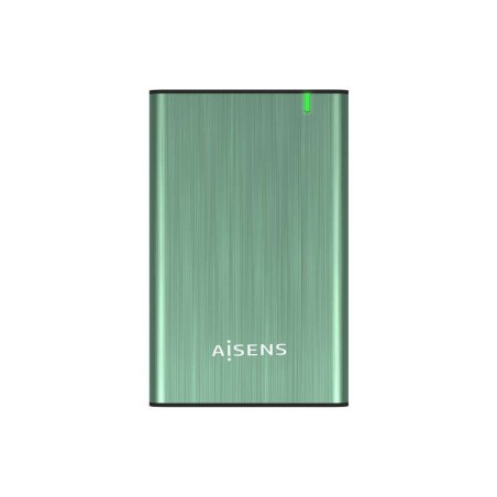 Aisens Caja Externa 2.5? para Discos Duros 9.5mm SATA I, II y III a USB 3.0/USB 3.1 GEN1 - Color Verde Primavera