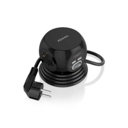 Multipresa da Tavolo Multifunzione Aisens con 3 Prese + 2xUSB-C - 2xUSB-A - 1,4m - Colore Nero